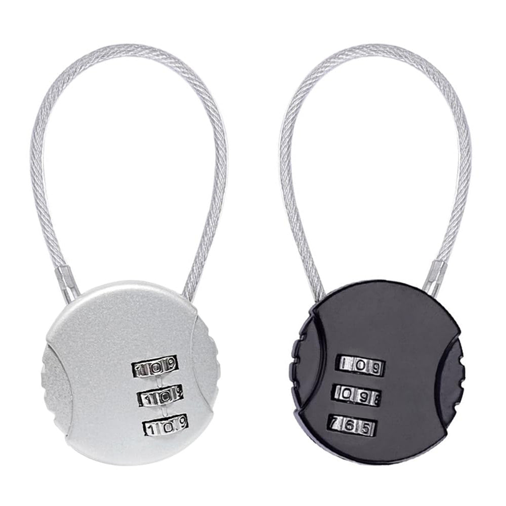 3-Digit Number Lock Combination With Zinc Alloy Steel Cable