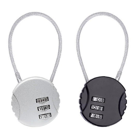 3-Digit Number Lock Combination With Zinc Alloy Steel Cable