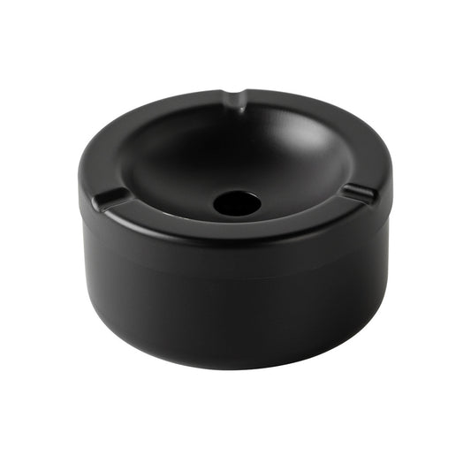 Thick Stainless Steel Cigarette Ashtray With Lid Black – 9 cm OZ-9H