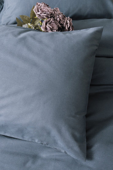 Plain Double Duvet Cover Set Anthracite