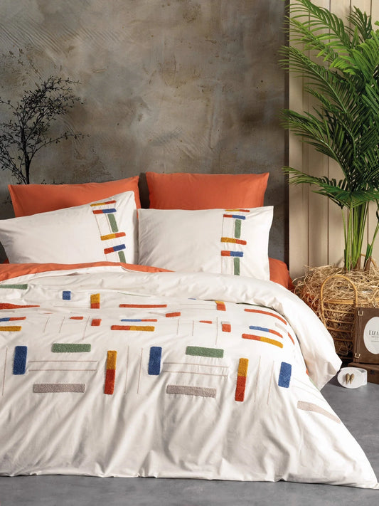 Embroidered Double Duvet Cover Set Katy