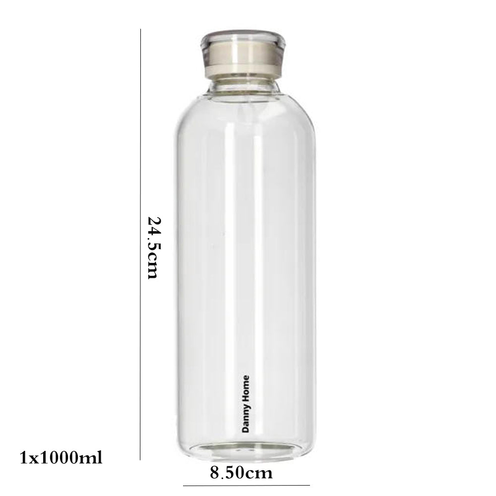 Danny Home Borosilicate Glass Beverage Bottle 1000ml
