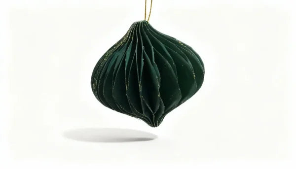 Holiday Elegance-Christmas Tree Ornaments Lozenge Shaped Set of 4