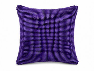 Tiseco Home Studio Cushion - Chenille Tufted Fabric - Purple