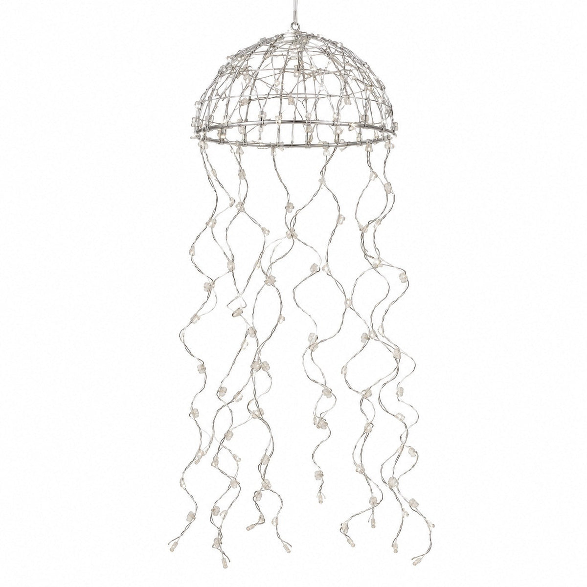 Luca Lighting Silver Wire Chandelier Half Dome – 160 LED