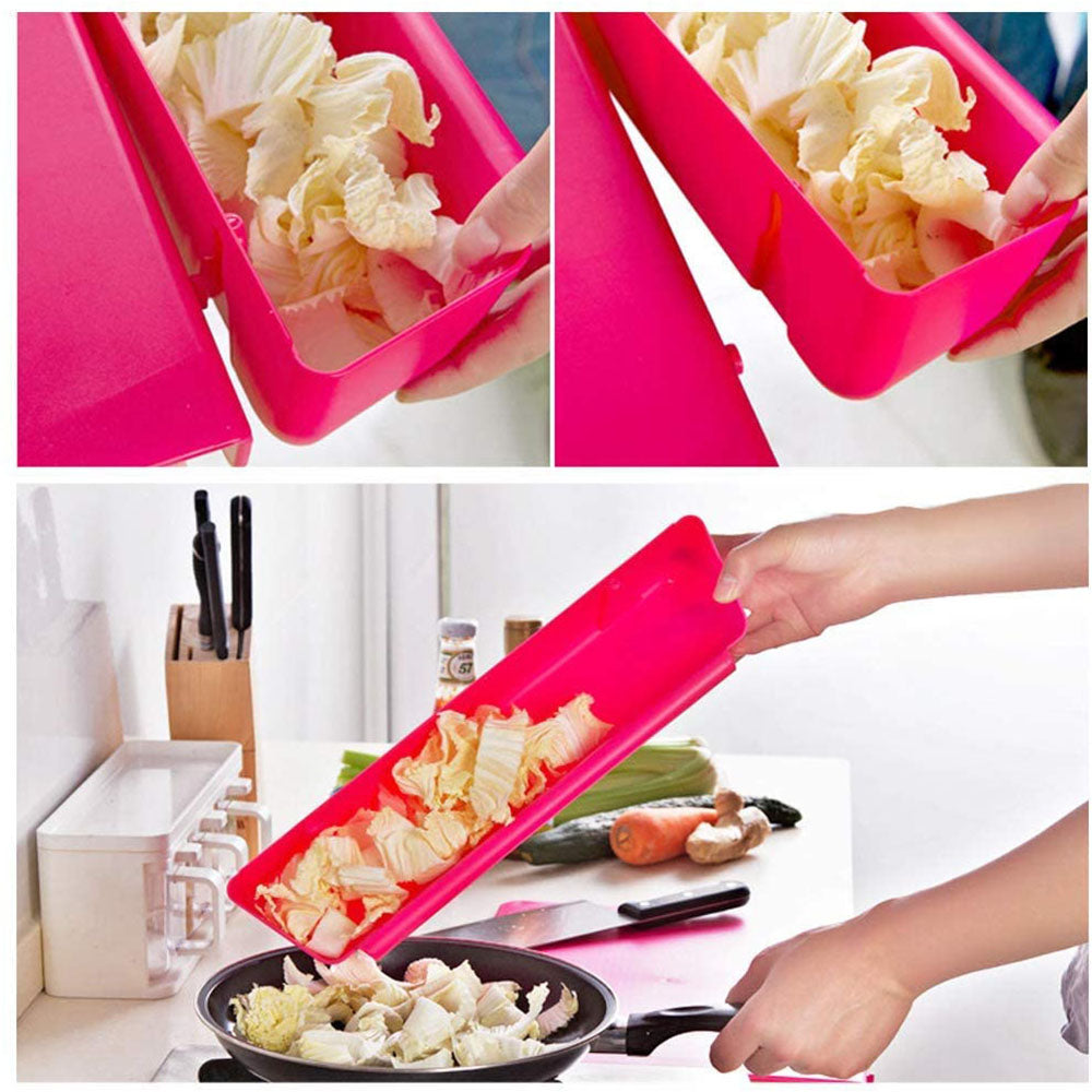 Cutting Chopping Board Set with Food Holder Container Tray