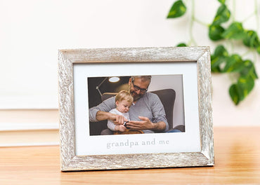 Grandpa & Me Keepsake Rustic Picture Frame
