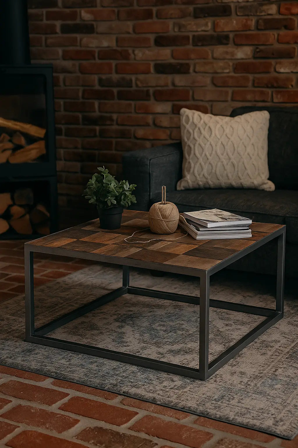 Coffee table In Solid Mango Wood by Binto – Germany