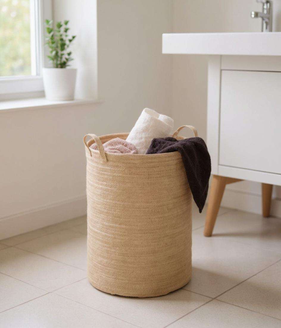 Round Juna Laundry Jute Basket by Wenko