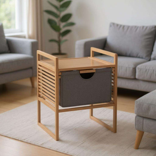 Bamboo Side Table with Drawer Bahari by Wenko