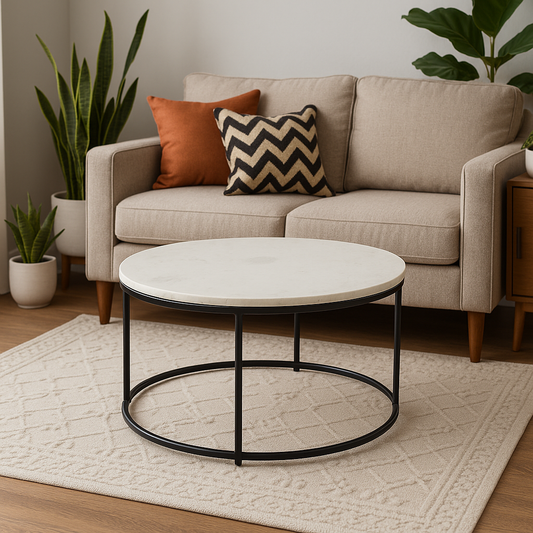 Round Marble Coffee Table by Stella