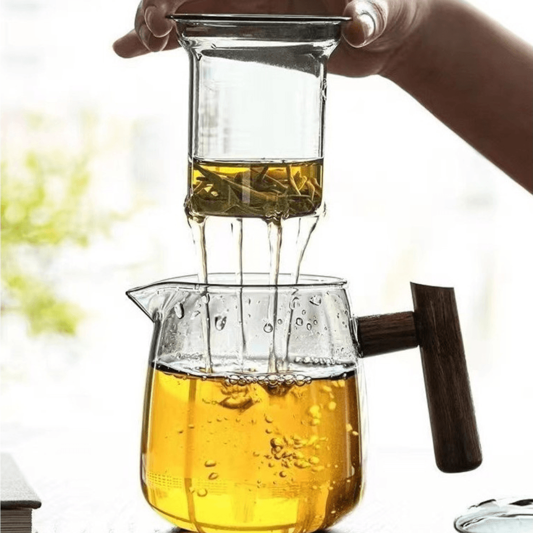 Glass Jug With 4 cups Teapot High Quality Borosilicate