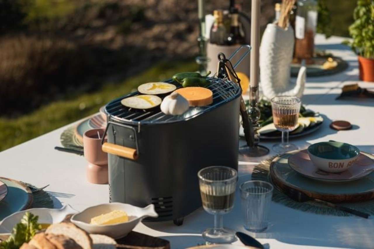 Gusta BBQ Bucket Oval Gray