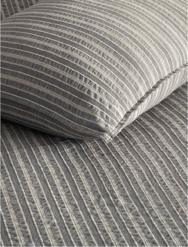 Hygge Vintage Duvet Cover Set - Black DOUBLE SIZE