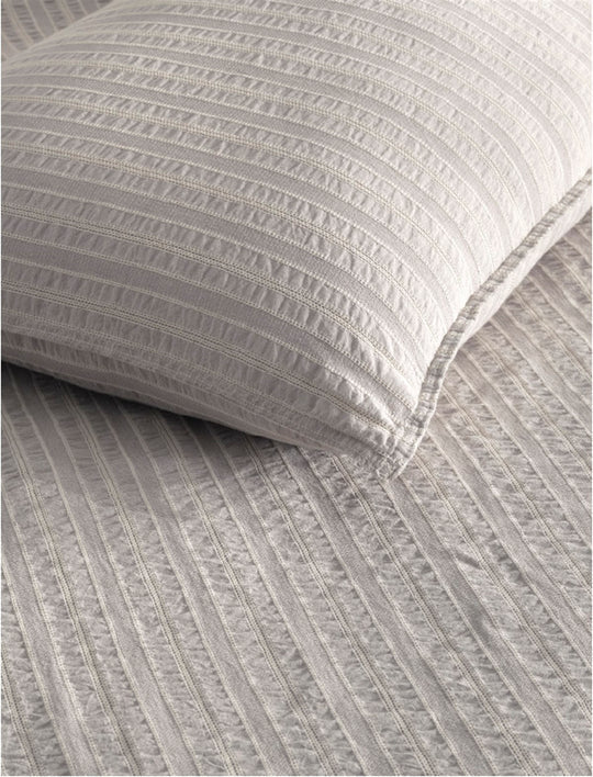 Hygge Vintage Duvet Cover Set - Opal Grey DOUBLE SIZE