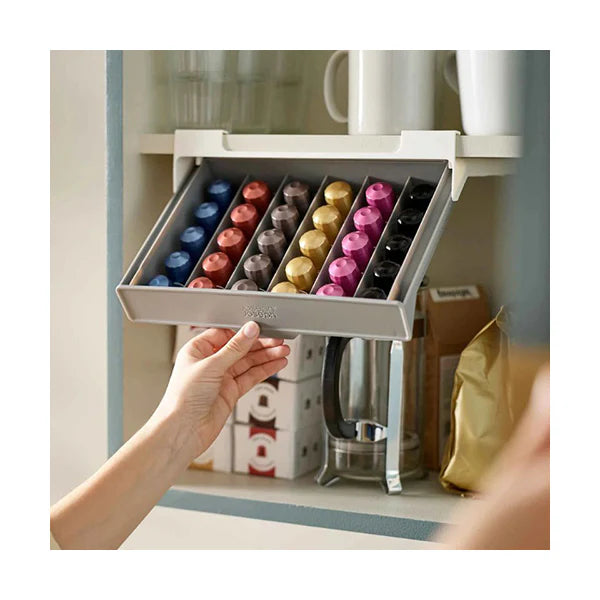 Cupboard-store coffee capsule drawer by Joseph Joseph