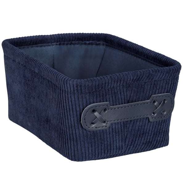 Bathroom basket Anela mini, long, dark blue (By Wenko)