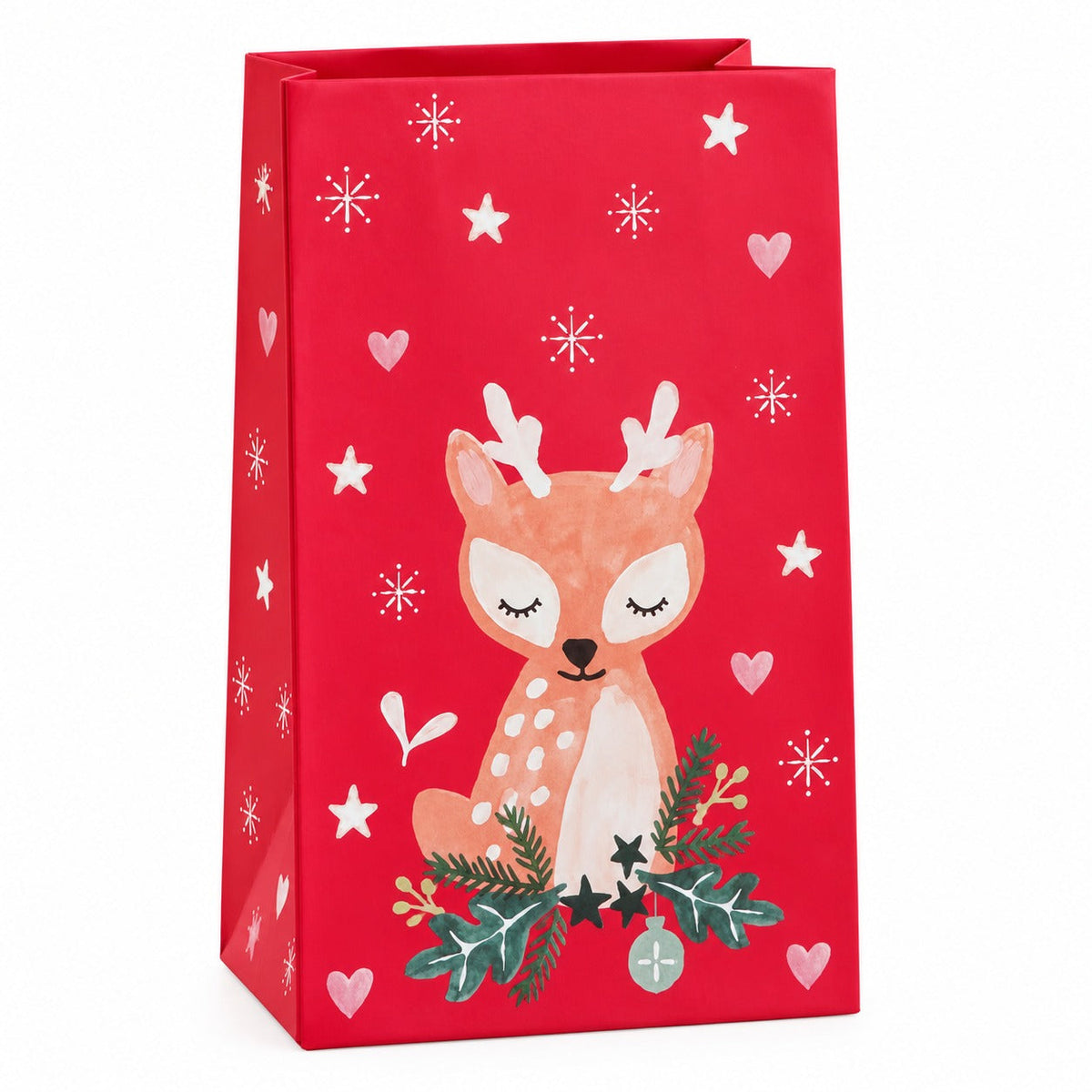 Migros Noël Christmas Reindeer Gift Bags with Decorative Stickers – Set of 6