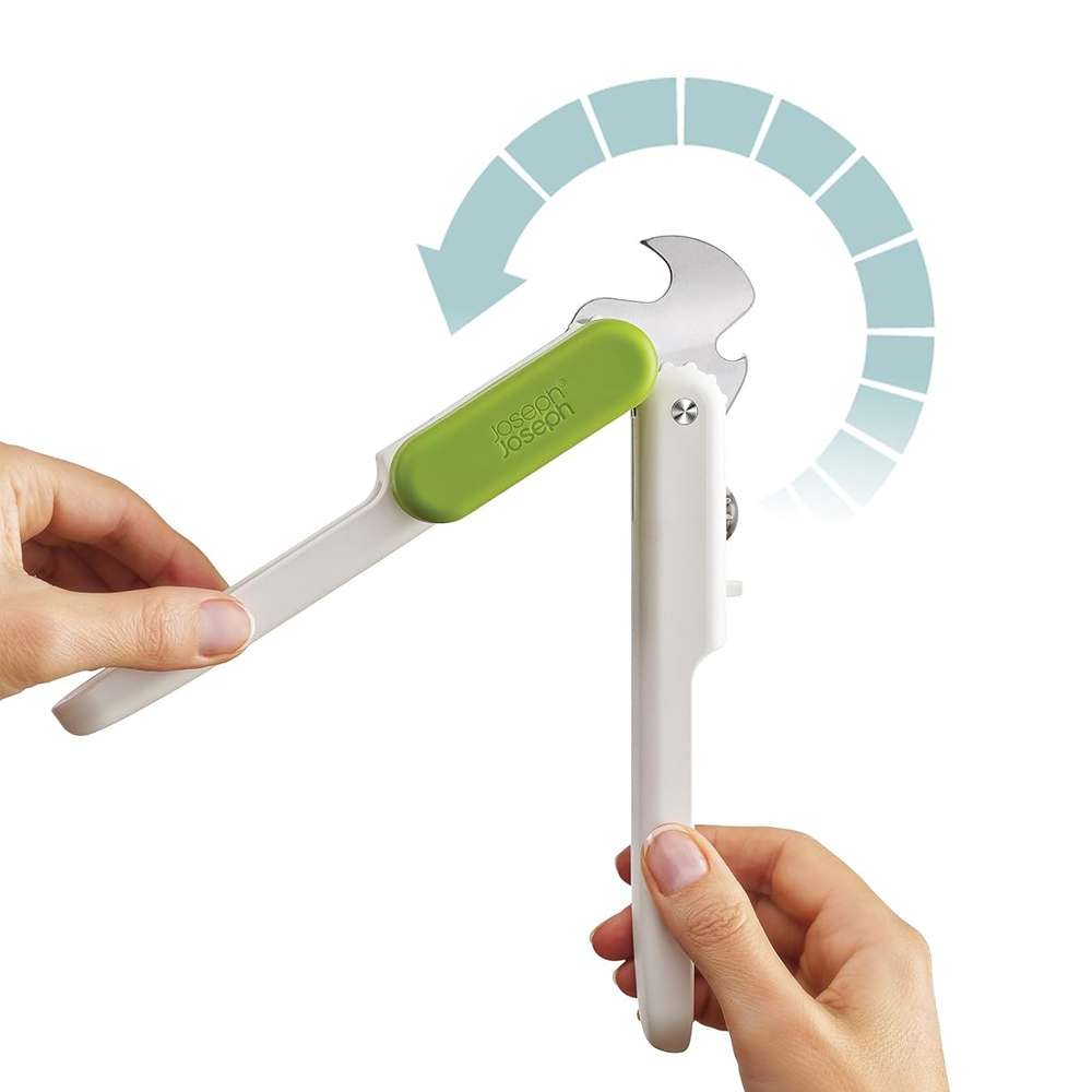 Duo 3in1 Can Opener White/Green By Joseph Joseph