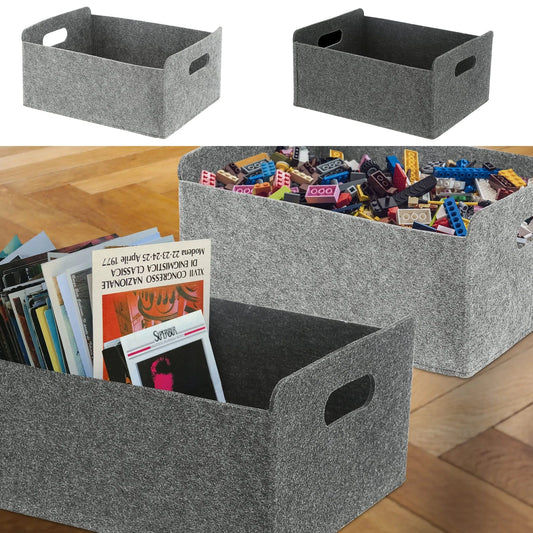 Felt basket foldable S, 2-pack (By Wenko)