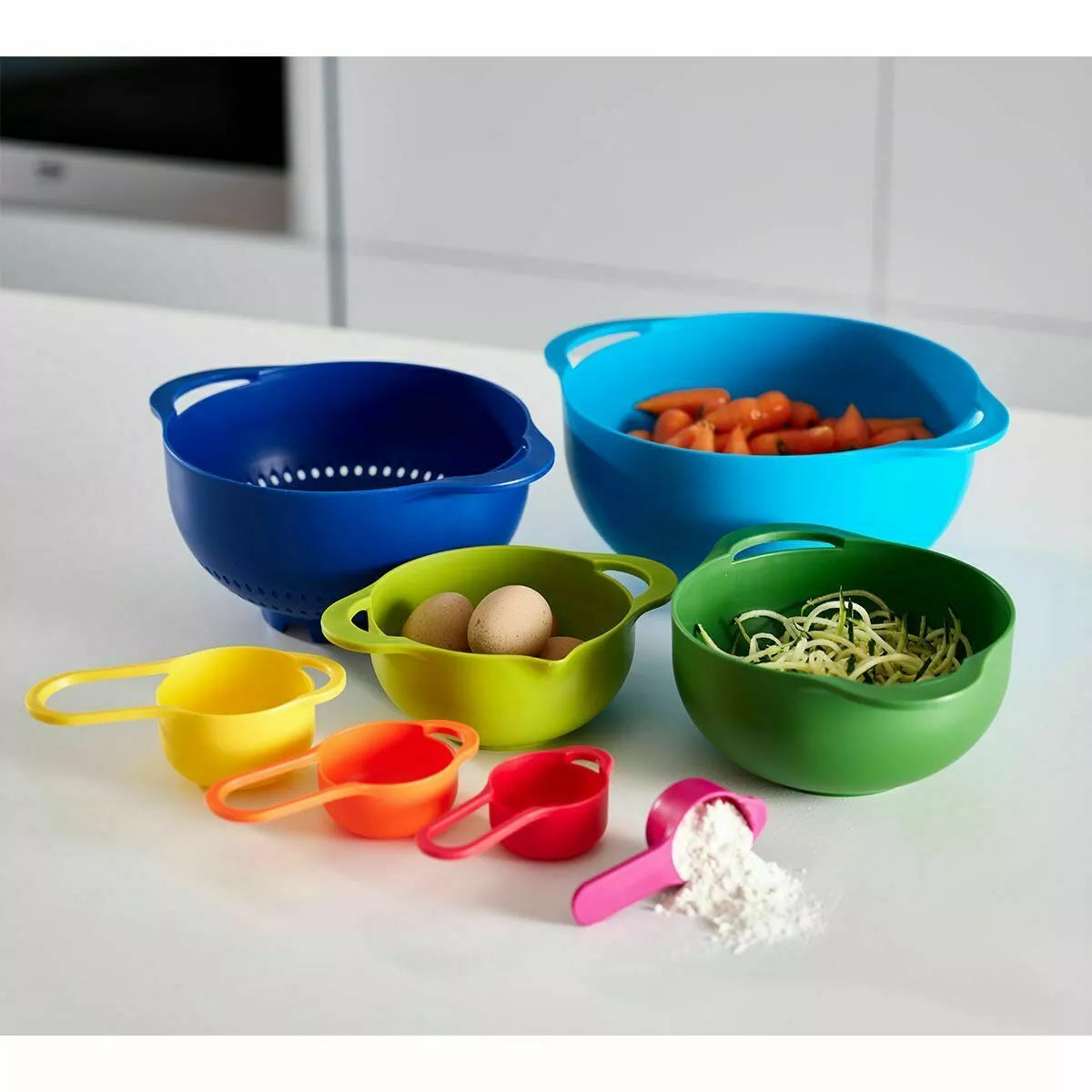 Duo 8-Piece Food Prep & Measuring Cup Set, Multi-color, By Joseph Joseph
