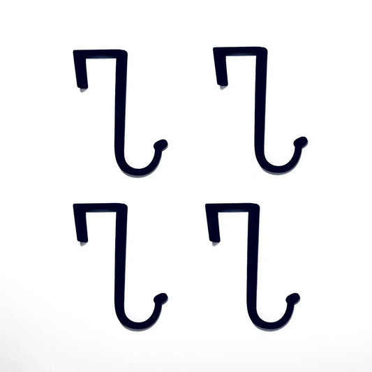 Over-the-Door Clothes Hanger Hooks – Set of 2 in Black or Grey