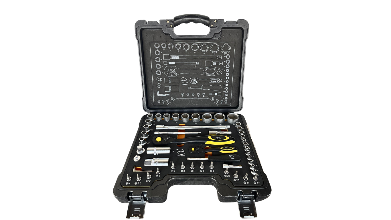 Socket Wrench - size 1/4"+1/2" 55 pcs by Teco Germany