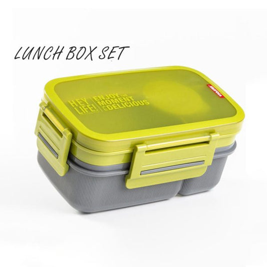 Lunch Box with Cutlery Set 6-Compartments (1700 ml)
