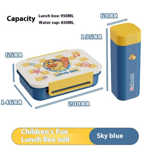 Lunch Box for Boys and Girls with Water Bottle