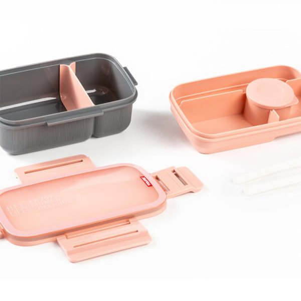 Lunch Box with Cutlery Set 6-Compartments (1700 ml)