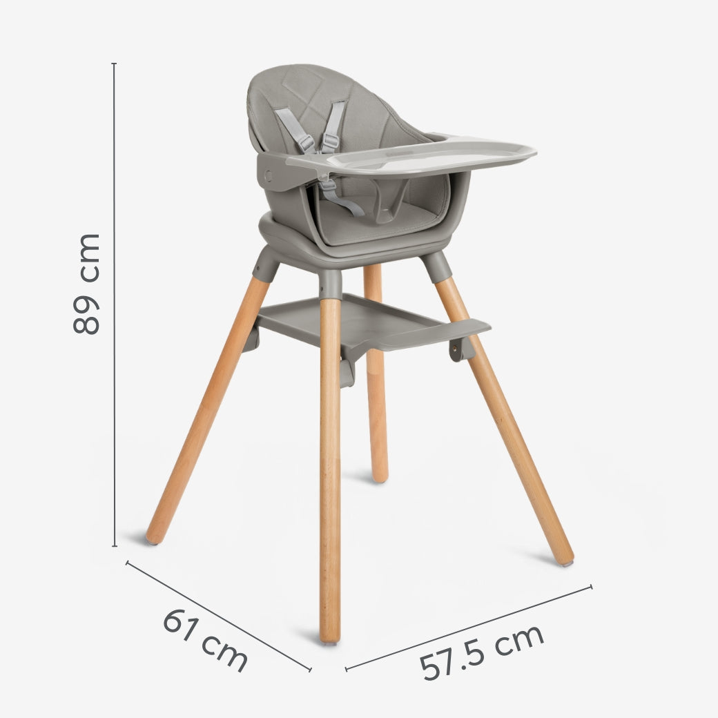 Woody Grey Highchair 6in1
