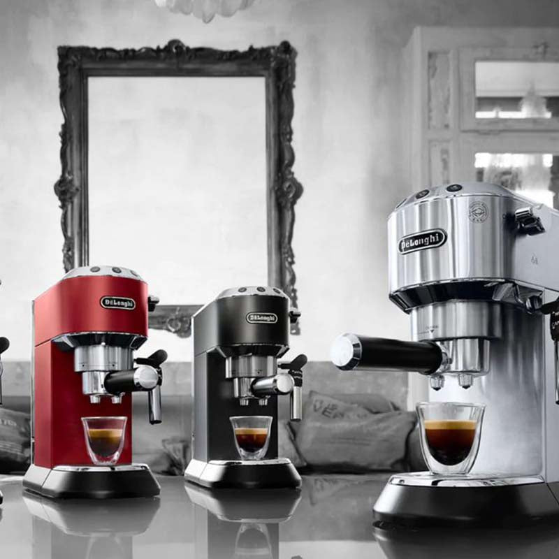 Delonghi Dedica Style EC 685.R Pump Espresso Coffee Machine Red