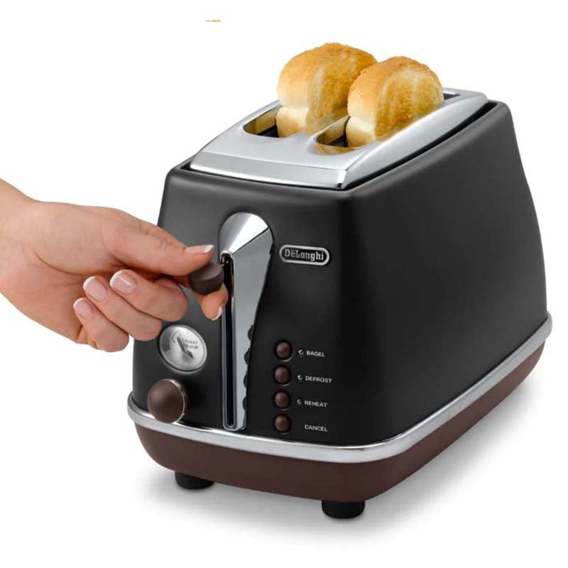 Delonghi Icona Vintage CTOV 2103.BK Toaster 2 slots white