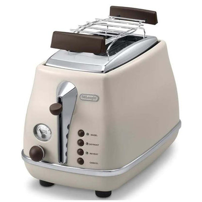 Delonghi Icona Vintage CTOV 2103.BG Toaster 2 slots Beige Cream