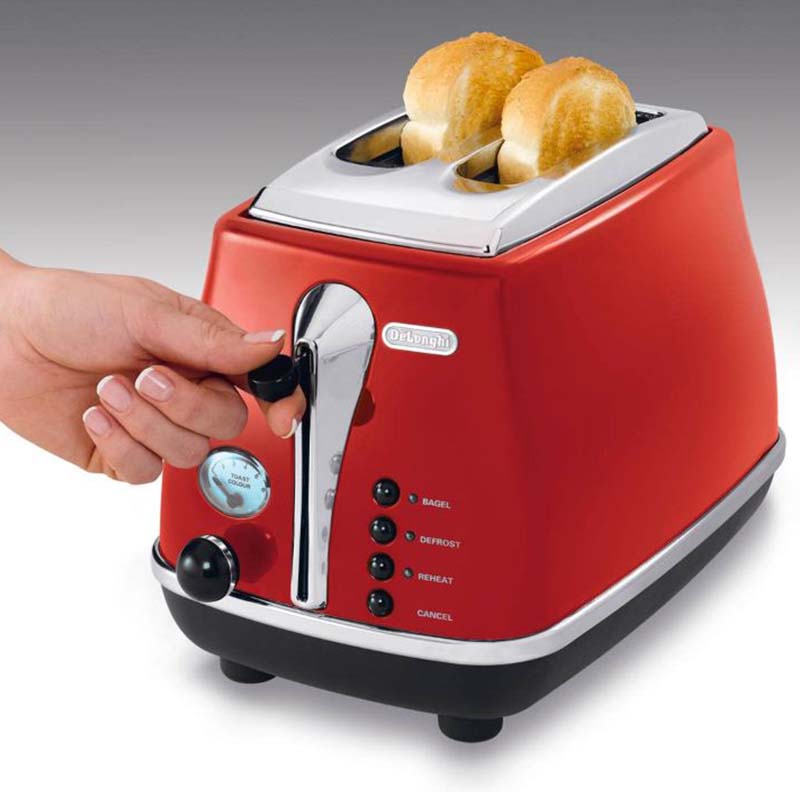 Delonghi Icona CTO 2003.R Toaster 2 Slots Red