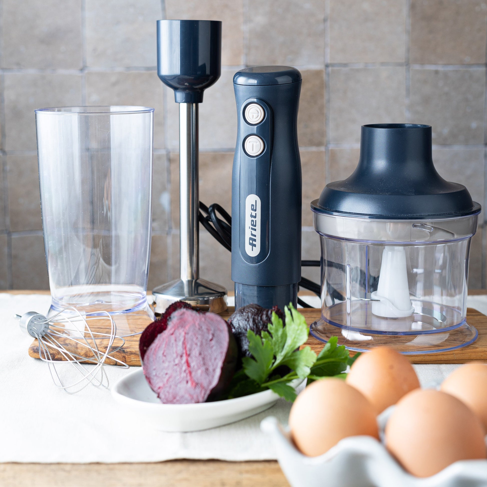 Hand Blender With Stainless Steel Blade 3in1