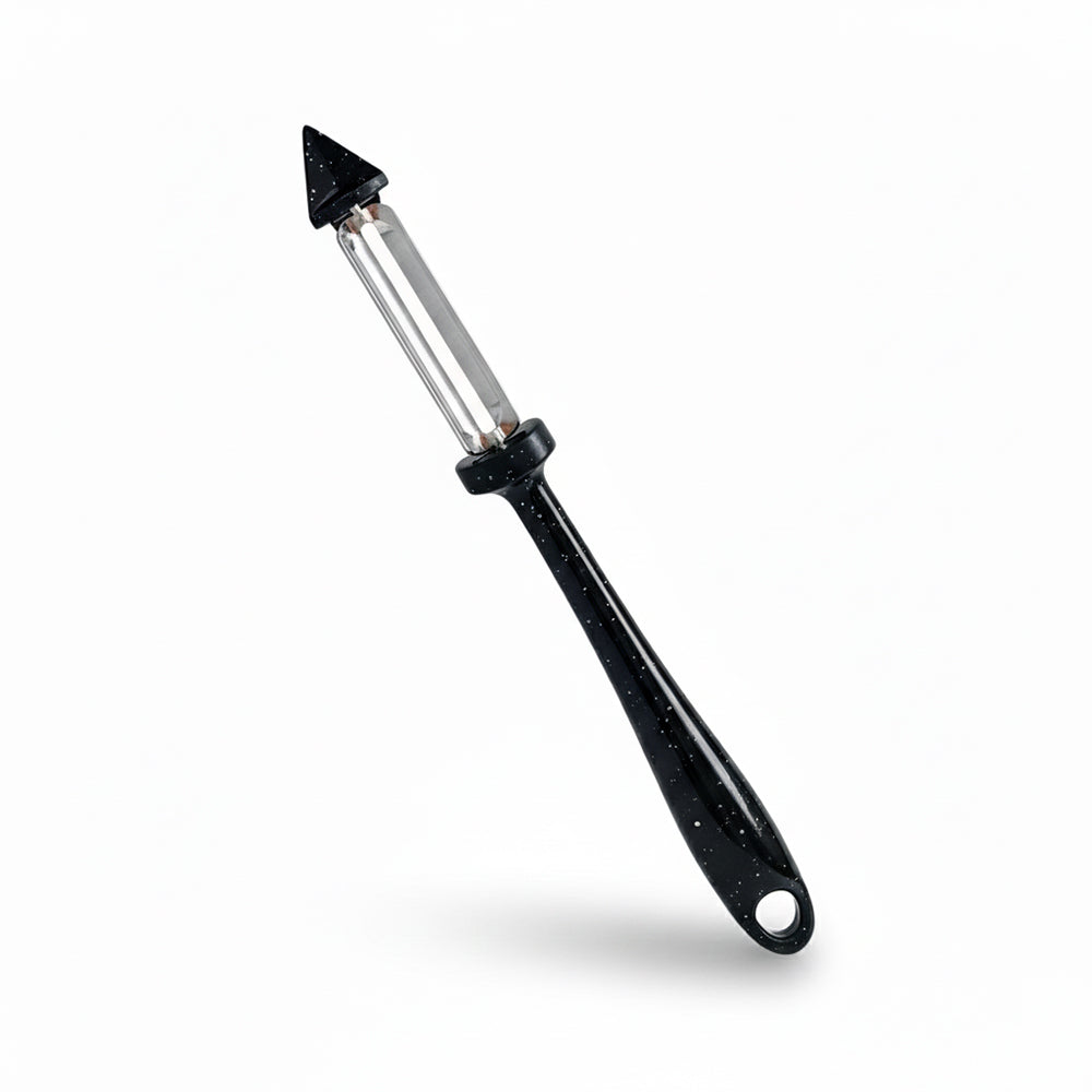 Stainless Steel Premium Vegetable Peeler With Metal Handle Black Granite