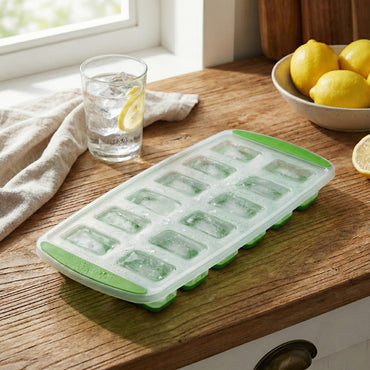 Ice Cube Tray with Silicone Bottom (12 Grid) #8019