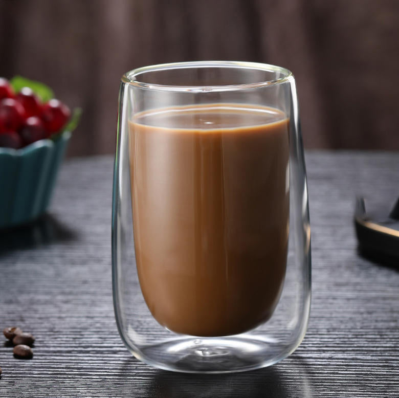 300ml 2-Pcs Danny Home Double Walled Cappuccino Glasses Set