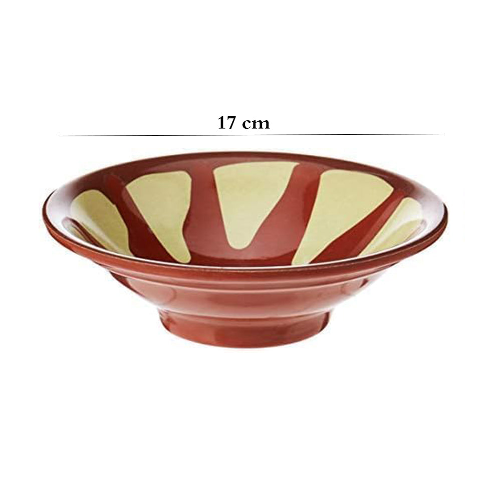 Phoenix 6-Pcs Melamine Traditional Bowl for Serving foul 17cm