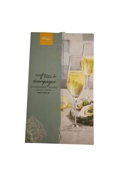 Set of 2 Champagne Crystalline Glasses "220ml" by Fontignac