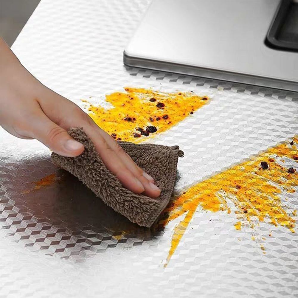 Waterproof Peel and Stick Oil-Proof Self Adhesive Aluminum Foil 60x200cm