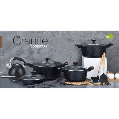 UAKEEN 12 pieces set Granite Non Stick Coating 100%