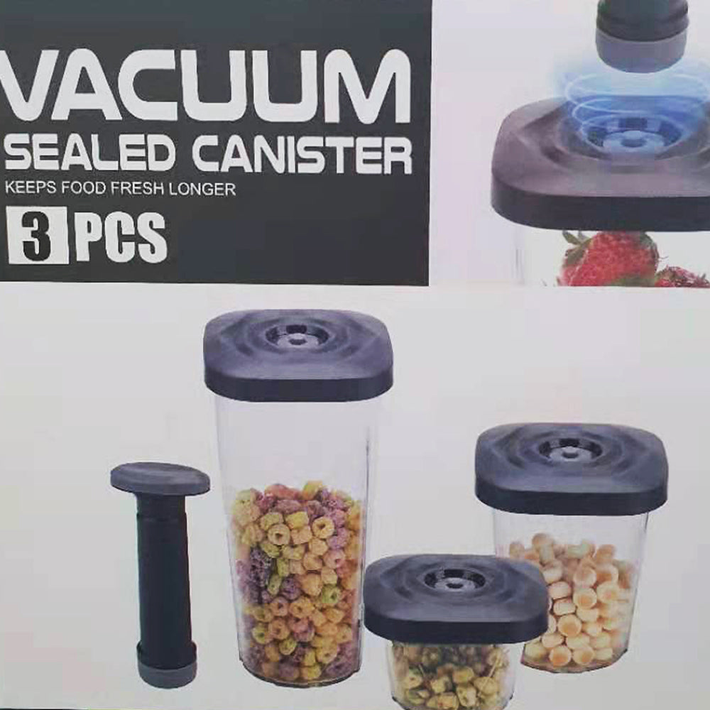 3 PCS Food Storage Container with Vacuum Sealed Set