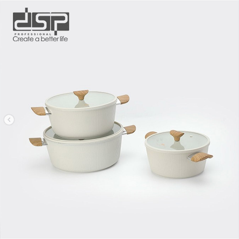 DSP CA021-S02 𝑴𝒂𝒔𝒕𝒆𝒓𝒑𝒊𝒆𝒄𝒆 𝑪𝒐𝒐𝒌𝒘𝒂𝒓𝒆 Set of 6-Pcs Beige