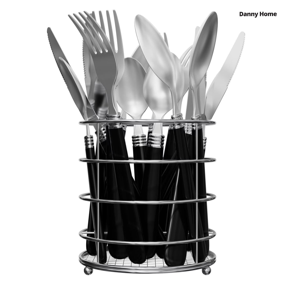 Danny Home 16-Pieces Stainless Steel Cutlery Set With Stand