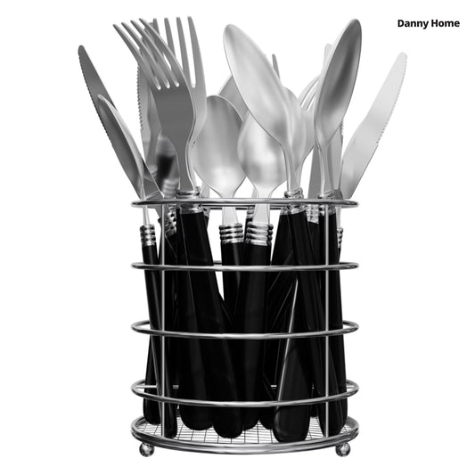 Danny Home 16-Pieces Stainless Steel Cutlery Set With Stand