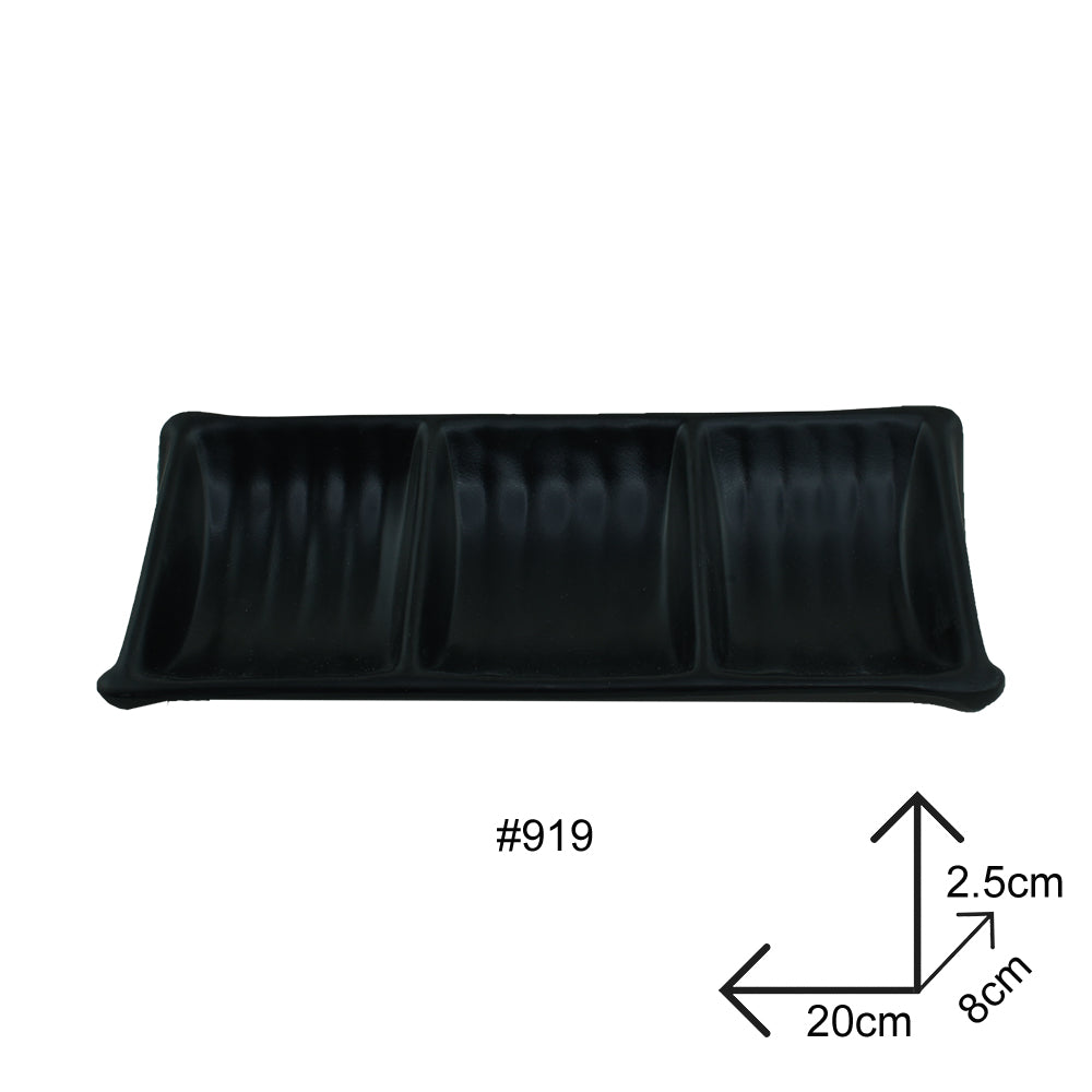 Sauce Dip Plate Black Melamine Dinnerware
