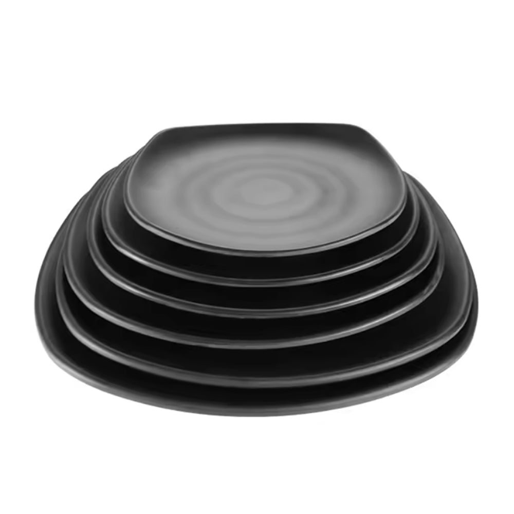 Plate Black Melamine Dinnerware
