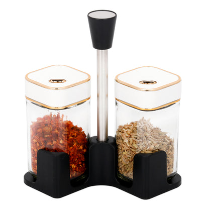 2-Pieces Salt and Pepper Shakers Set W/Stand